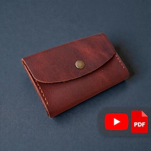 Minimalist Leather Card Wallet Pattern (PDF)