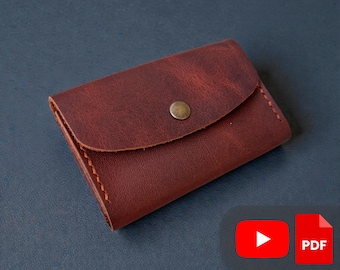Minimalist Leather Card Wallet Pattern (PDF)