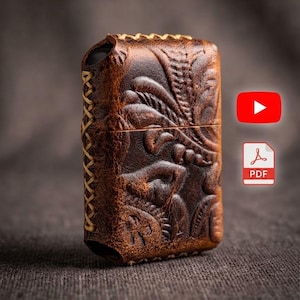 Mall för lädertändarfodral | Zippo-fodral, PDF-mönster