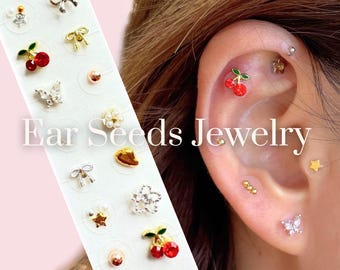 Japanese Ear Seeds Jewelry: Stylish Self-Care Acupressure Kit / Holistic Wellness / *shipped from Sydney, Australia
