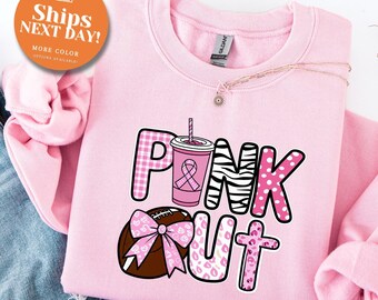Pink Out Football Sweatshirt, Breast Cancer Awareness Shirt