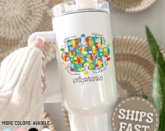 Autism Awareness Starbucks Hot Cup | Personalized Reusable Tumbler - Etsy