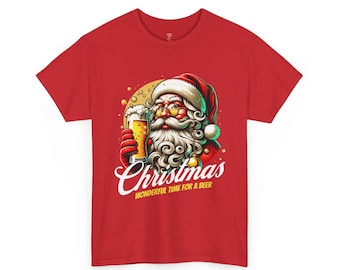 Funny Santa Beer Christmas T-Shirt