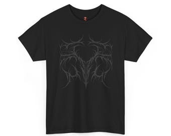 Camiseta gótica oscura, camiseta unisex emo punk, top de moda alternativa, camiseta gráfica grunge