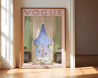 Lámina artística de estilo vintage de Vogue / Decoración clásica de pared estilo galería antigua (descarga digital)