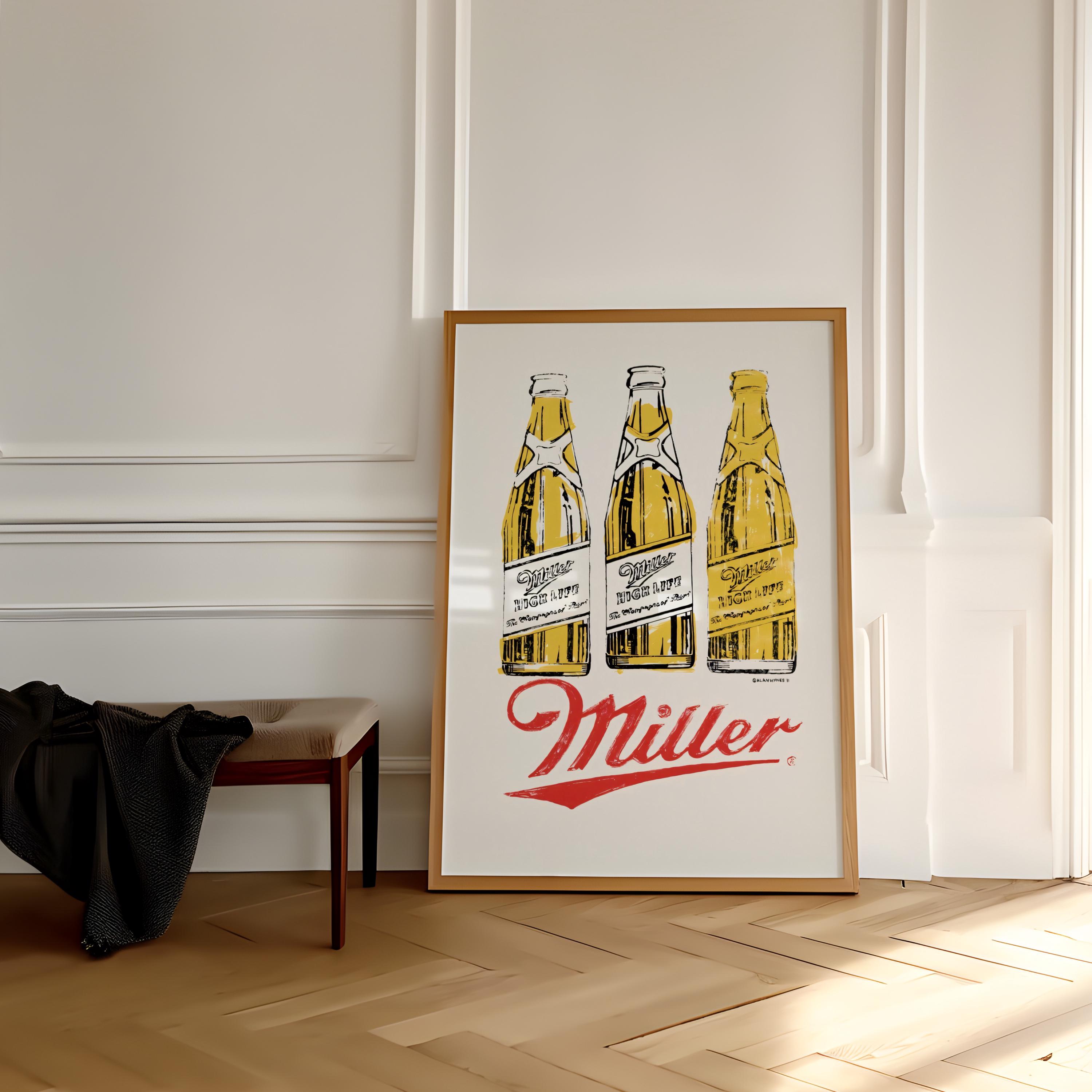 Miller high life beer poster - Etsy 日本