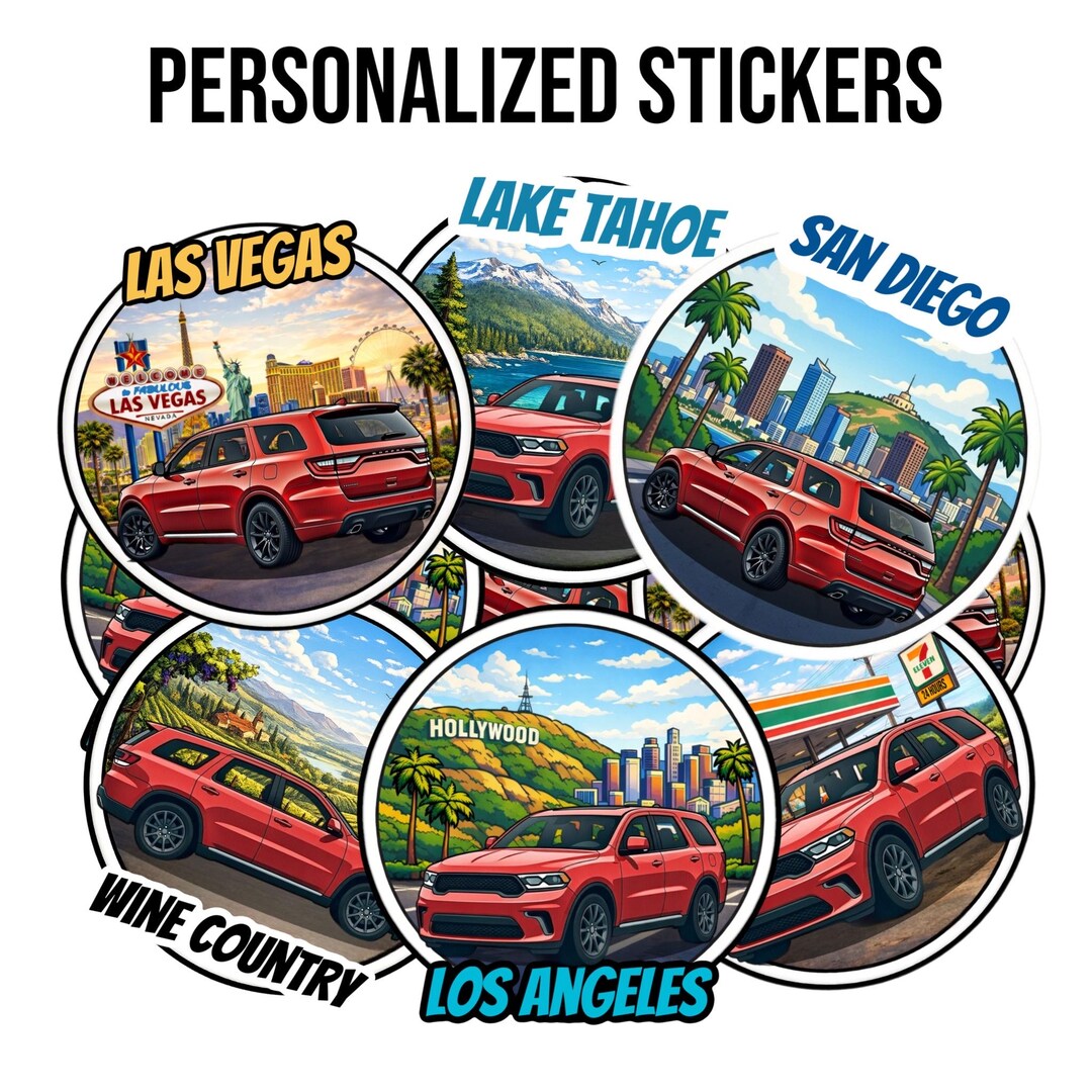Dodge Durango Custom Sticker Pack (10 Pcs) – Window, Bumper, Laptop ...