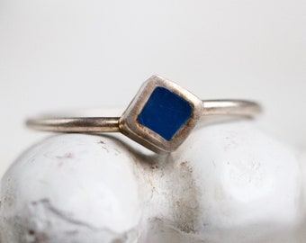 Classic Square Blue Stone Series Ring Para Los Adorados De Y Classic Square Blue Stone Series Ring Para Los Adorados De Y