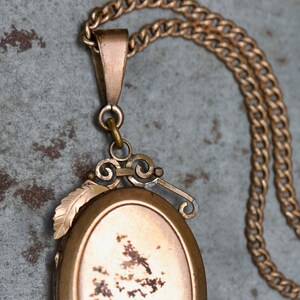 Antique Victorian Oval Locket Choker Necklace Rolled Gold Antique Large Photo Keepsake Pendant Vintage Oxidised Layering Jewellery image 9