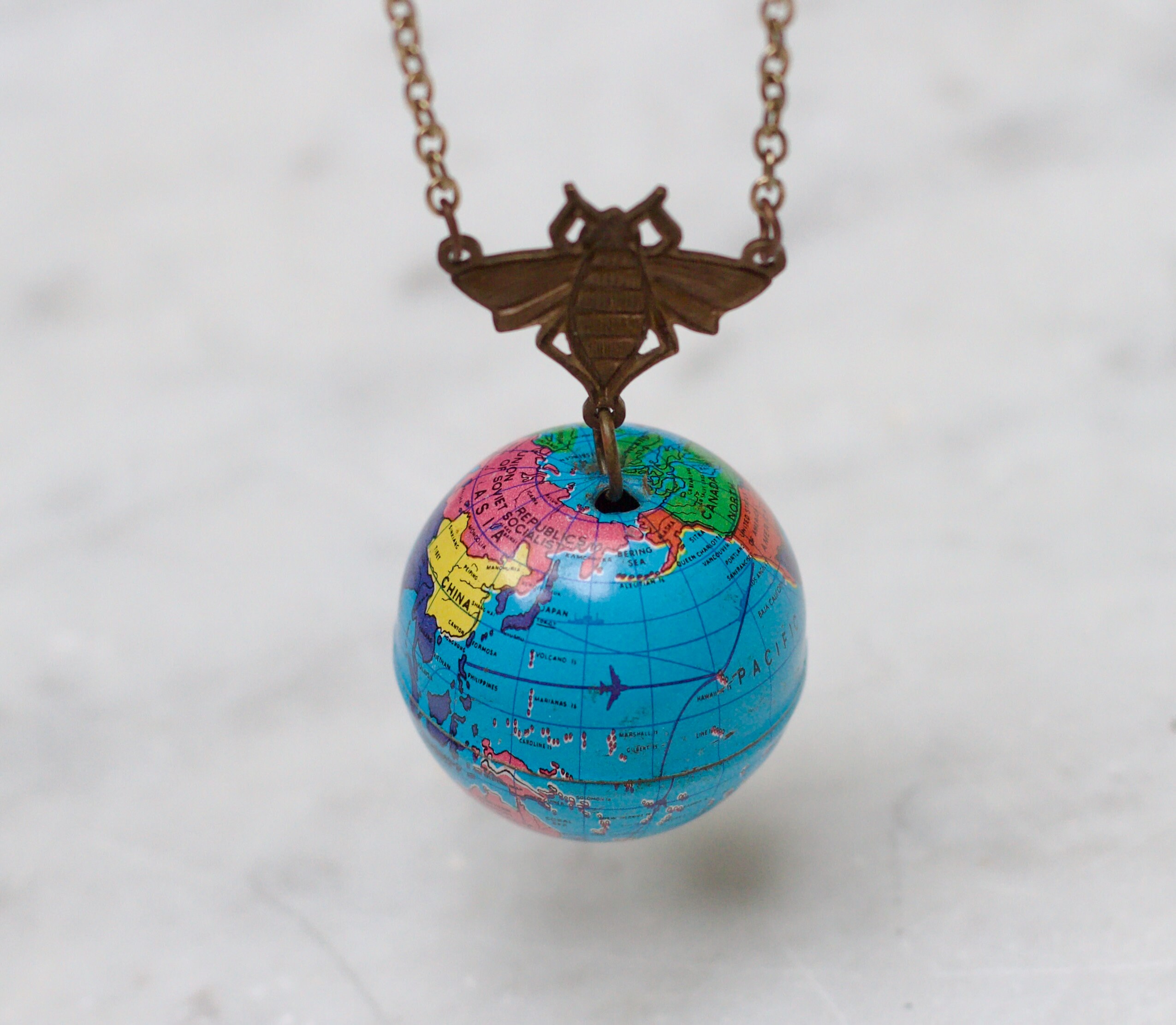 Earth globe necklace outlet