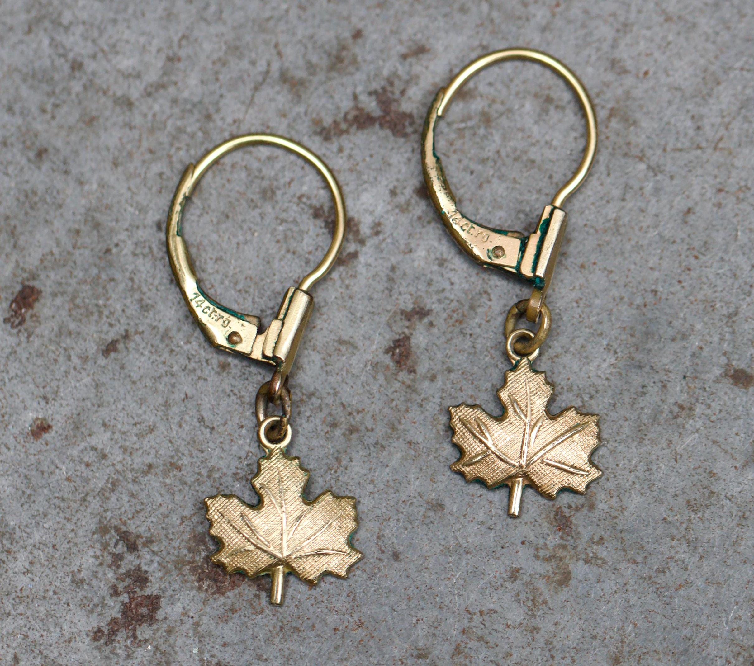 Boucles D'oreilles Pendantes Feuille D'érable En Acrylique - Couleurs D'automne, Léger Et Hypoallergénique - Cadeau Femme Nature - 10