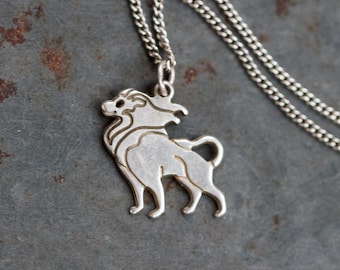 Lion King Necklace - Sterling Silver King of the Jungle Small Pendant- Disney Character