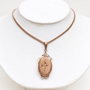 Antique Victorian Oval Locket Choker Necklace Rolled Gold Antique Large Photo Keepsake Pendant Vintage Oxidised Layering Jewellery image 1
