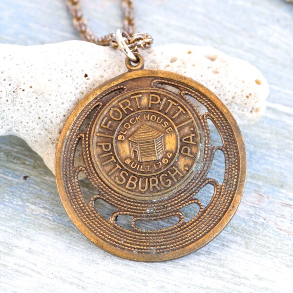 Fort Pitt Medallion Necklace - Blockhouse Build in 1764 Pittsburgh