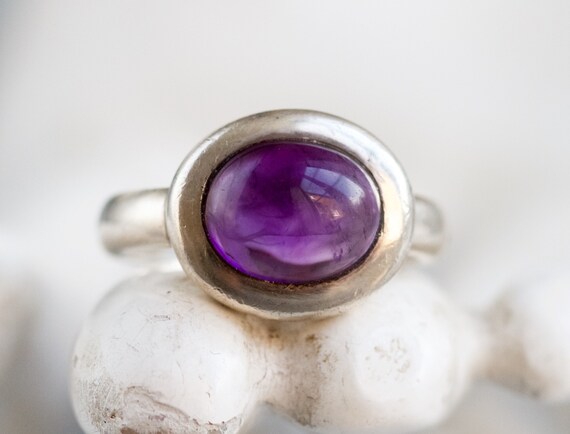 purple agate ring