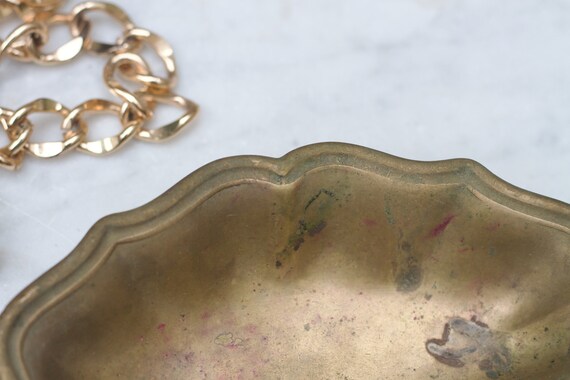 Victorian Ring Holder or Pin Dish - Brass Miniatu… - image 8