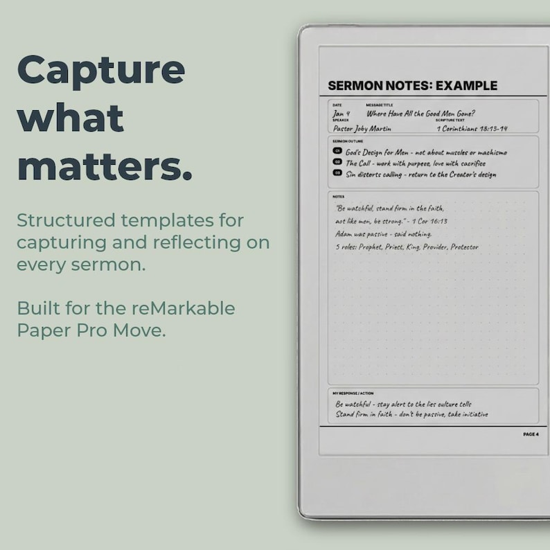 2026 Sermon Journal for Remarkable Paper Pro Move - Etsy Australia