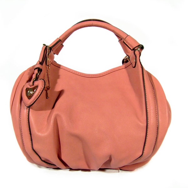 vegan leather handbag purse pink  - the Mairead -