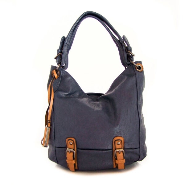 Cyber Monday Sale-Handmade vegan leather bag purse blue -.-  the Stiofan -.- new collection - 25%  launch discount