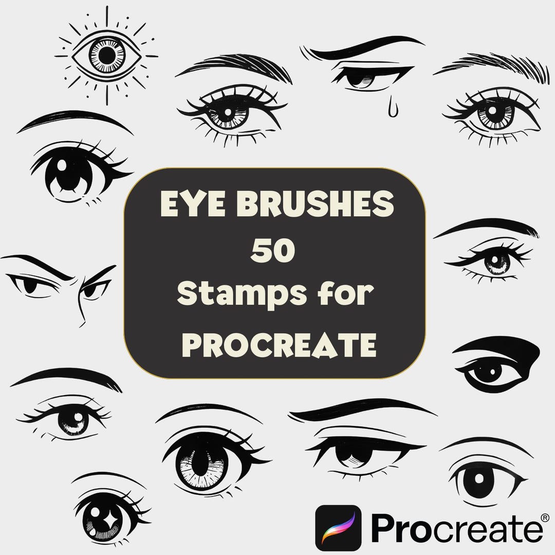 50 Procreate Eye Brushes | Iris Stamp Set (digital Download) - Etsy
