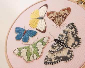 Wings. Colour-printed embroidery fabric (WITHOUT threads) with PDF Tutorial. Intermediate level.