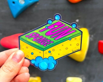 Fun Sponge Holographic Sticker, Vinyl Decal