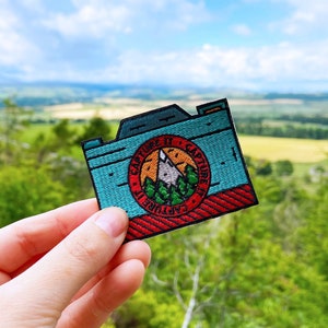 Capture It Iron-on Patch, Sew, Embroidered, Mountains Adventure, Photography Camera, Hike, Photos