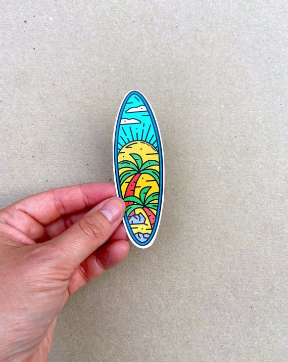 Surfboard Sticker Etsy