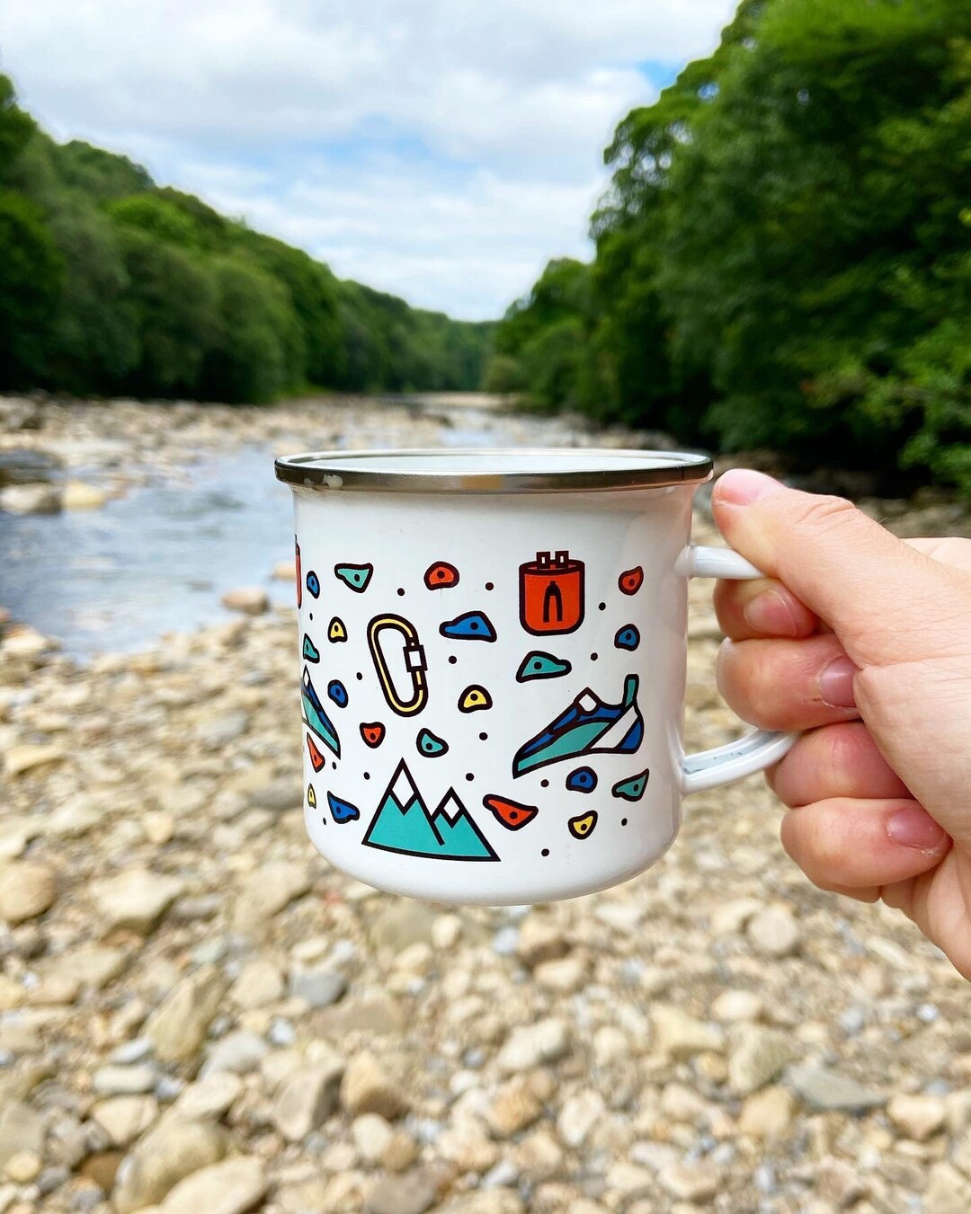 Climber Enamel Mug, Climbing, Bouldering, Sports, Cup Etsy