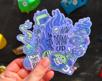 Glittery Liquid Send Sticker