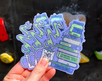 Glittery Climbers Brew Sticker