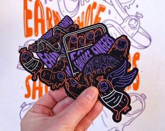 Sausage Fingers Sticker Pack - Black