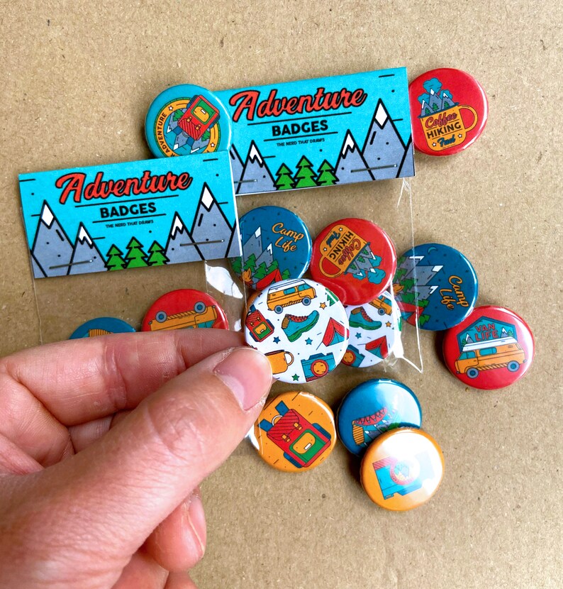 Hiking Pin Badge Sets Etsy
