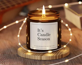 Amber Jar Soy Candle, Modern Minimalist Home Decor, 4oz