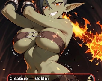 Goblin chieftain mtg card handmade edh commander land