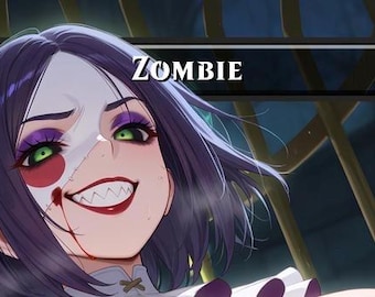Zombie token mtg card handmade edh commander land