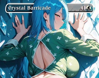 Crystal barricade mtg card handmade edh commander land