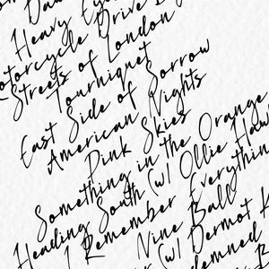 Zach Bryan - 2025 UK Tour Concert Setlist Print 画像 6