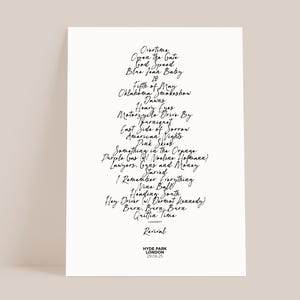 Zach Bryan - 2025 UK Tour Concert Setlist Print 29.06.25 B&W