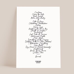 Zach Bryan - 2025 UK Tour Concert Setlist Print 28.06.25 B&W