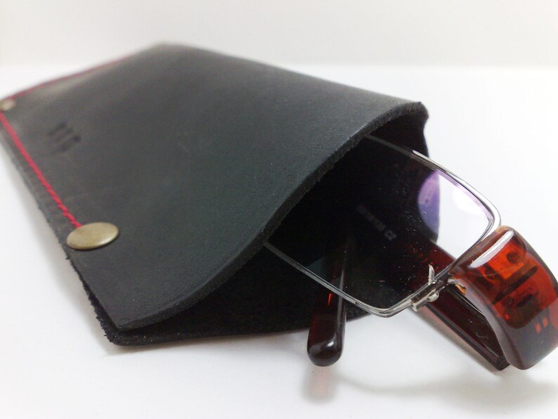 Leather Eye Glasses Case Handmade Reading Glass Covers in Etsy