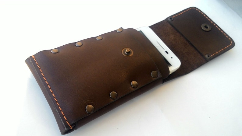 NEW style handmade Sleeve wallet from genuine leather iPhone 11 pro max xs all models cell phone  with pocket card free initials belt loop