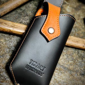 Robuste Leder Handytasche handgefertigt Gürtel Handytasche benutzerdefinierte Größe alle Handy-Modelle höchste Qualität kostenlos personalisiert für ihn Geschenkidee