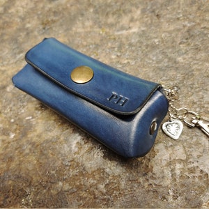 Mini borsa/portachiavi/portafoglio/pochette/borsa a tracolla/portamonete/portachiavi in vera pelle fatta a mano, colore personalizzato in vera pelle, iniziali gratuite
