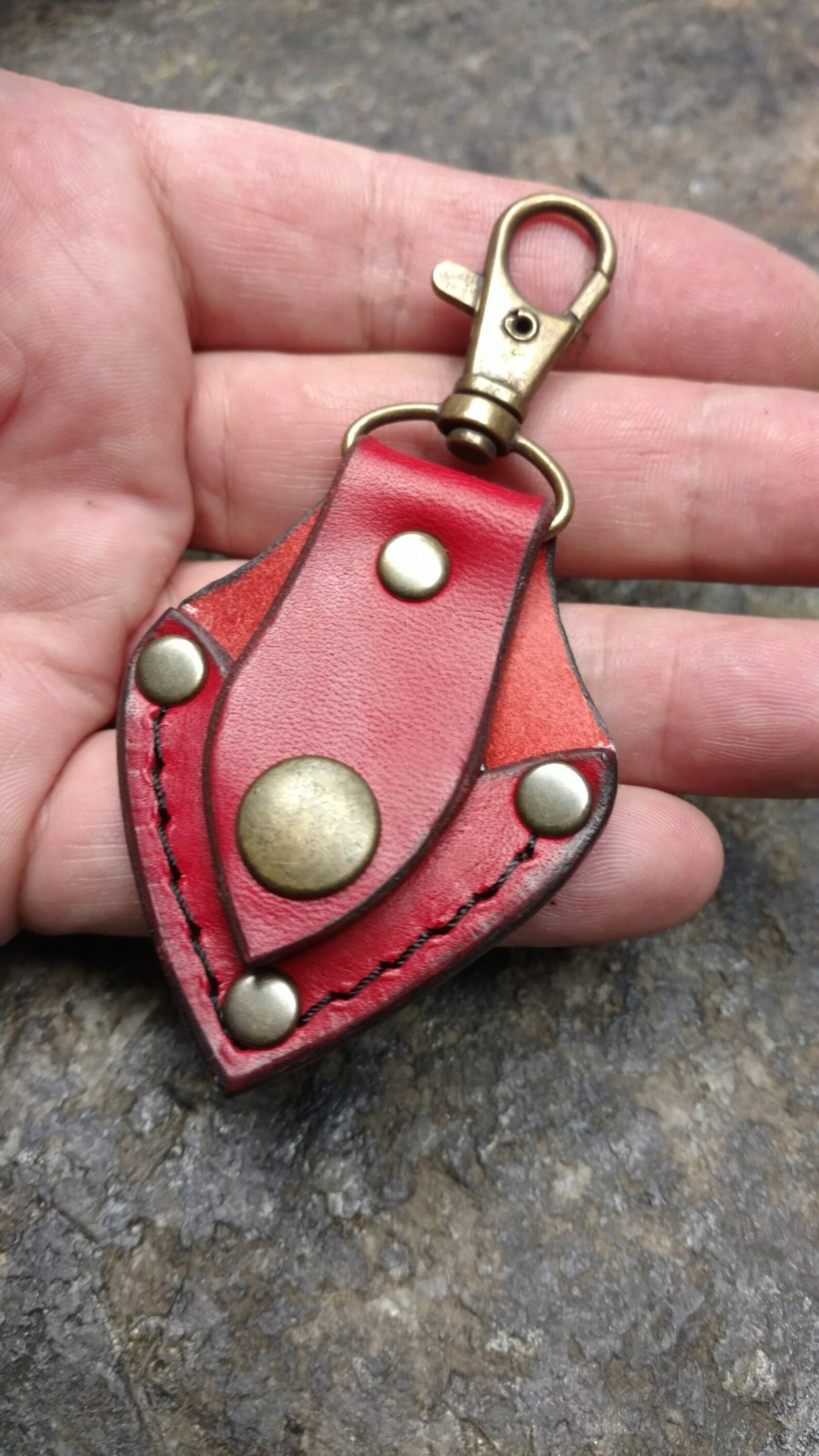 Handmade Leather Guitar Pick Holder Brown Genuine Leather Etsy