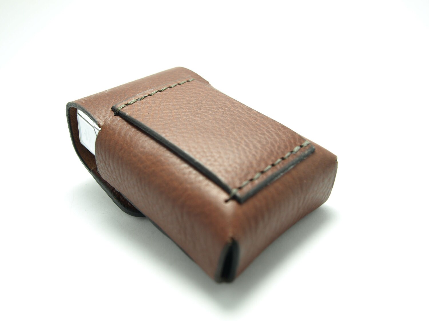 Handmade genuine leather cigarette case holds 20 | Etsy