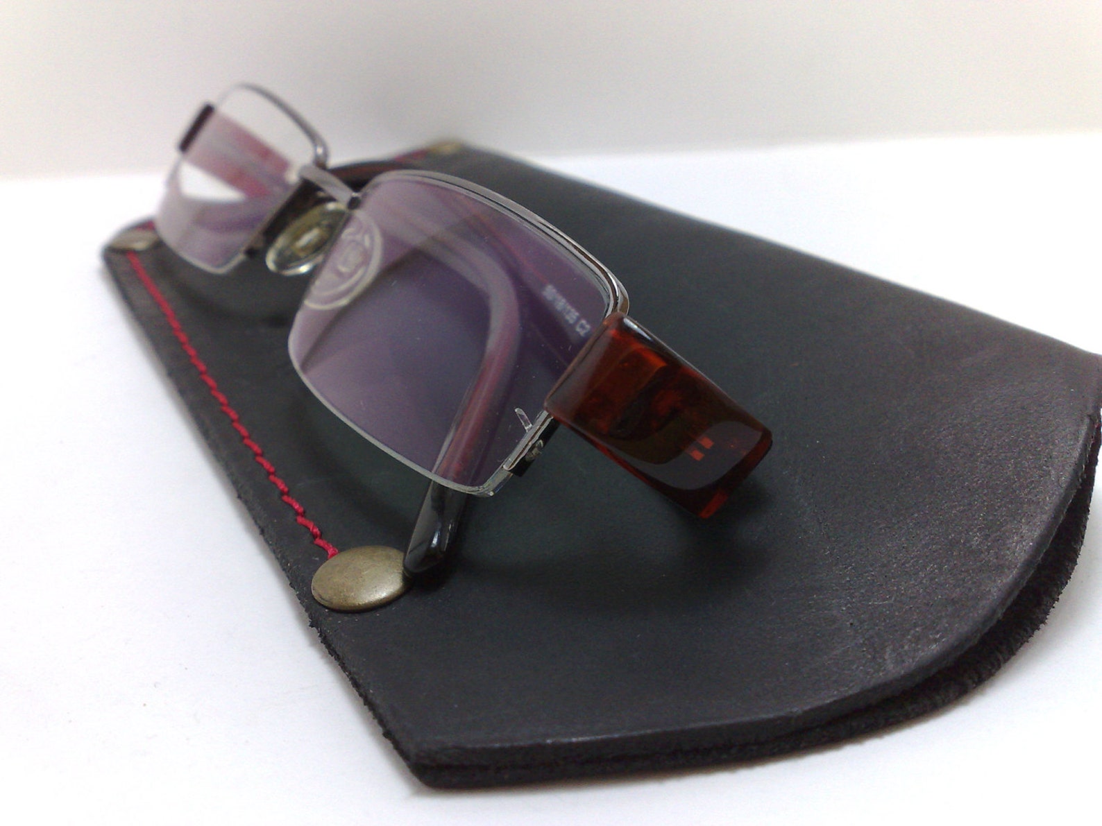 Leather Eye Glasses Case Handmade Reading Glass Covers in Etsy