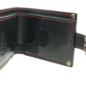 Cartera de hombre personalizada de cuero con cuatro bolsillos para tarjetas de presentación y dos bolsillos. Regalos para hombres. Regalo para tu novio, papá o mejor amigo.