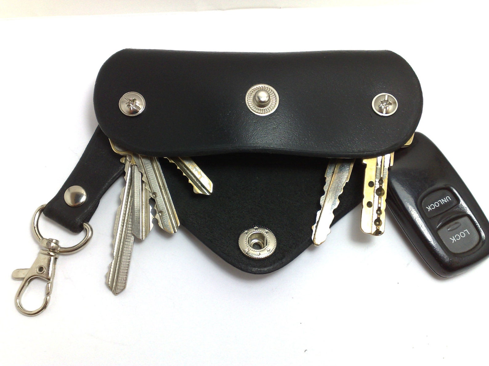 Convenient Big Keychain From Cowhide Holds 46 Regular Keys Etsy