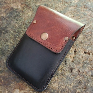 PERSONALIZED Gürtelholster iphone 16e für Herren Perfektes Geschenk für Ihren Freund Papa oder besten Freund in Rindsleder Taschen Karten ID Bargeld Gürtelschlaufe
